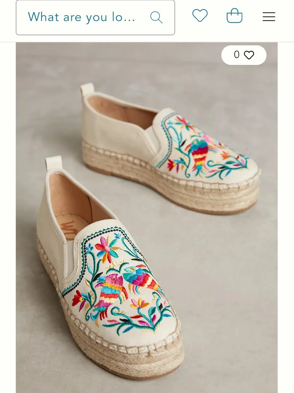 Sam Edelman Embroidered Carrin Espadrilles 8 Anthropologie Cream